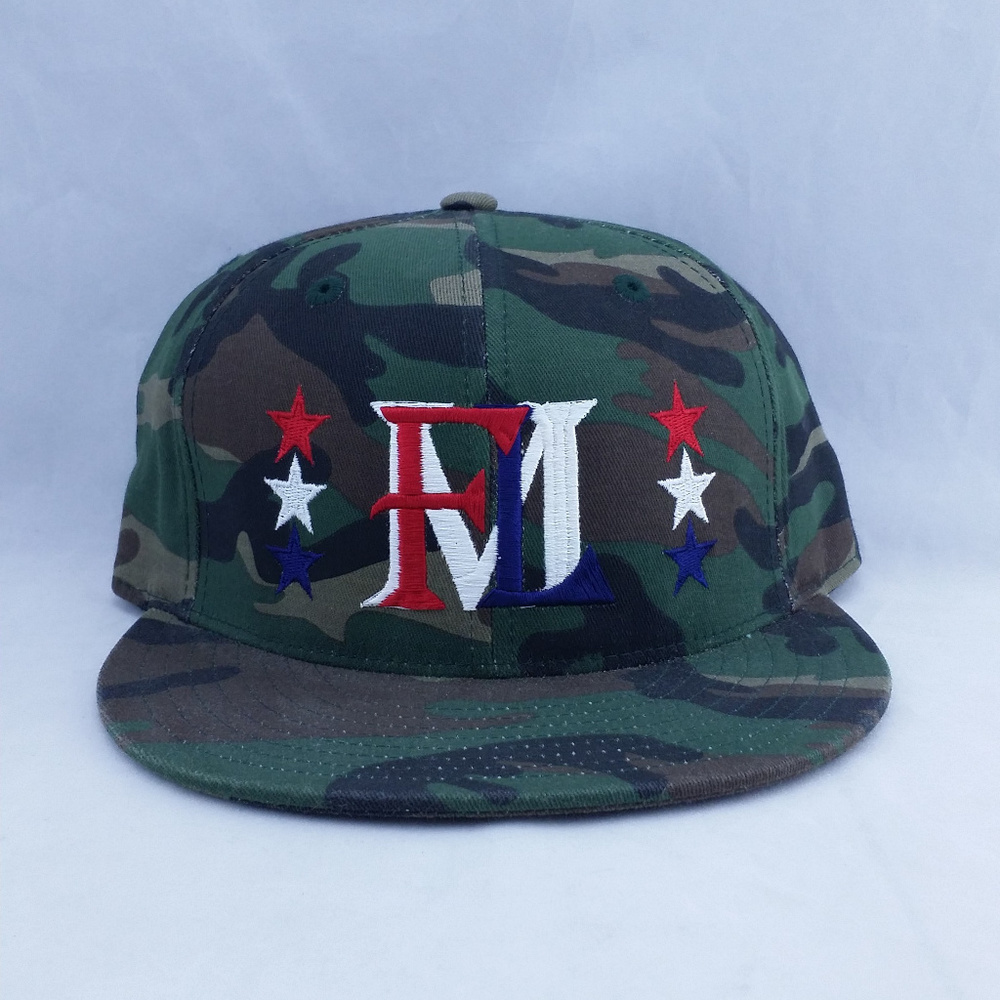 FLM Camo Hat Lids Size 7 1/4